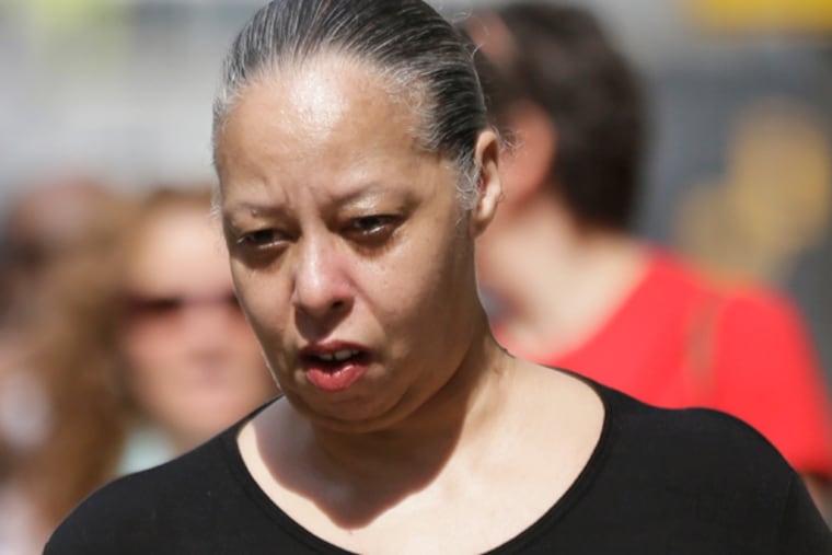 Pearl Gosnell, wife of Kermit Gosnell, walks to the center for criminal justice, Wednesday, May 29, 2013, in Philadelphia. Pearl Gosnell was sentenced Wednesday to 7-23 months in prison for performing illegal, third-term abortions. (AP Photo/Matt Rourke)