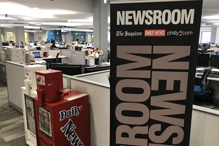 The Inquirer, Daily News and Philly.com newsroom at Eighth and Market Streets.