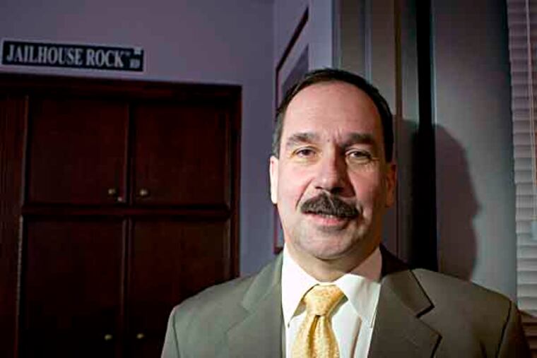 Prison commissioner Louis Giorla in his office at the Curran Fromhold Correctional Facility. ( Ed Hille / Staff Photographer )