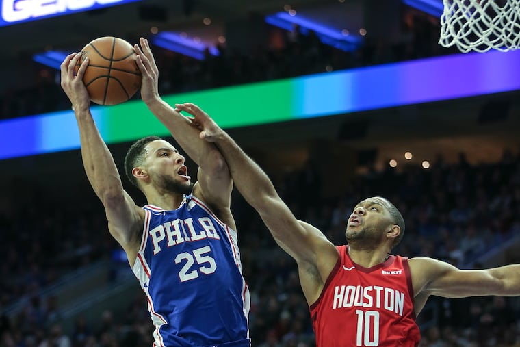 Sixers' Ben Simmons (25) is questionable for the Spurs game.