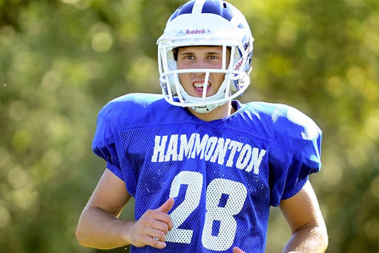 Hammonton's Alex Padovani, a Villanova recruit, suffered a knee injury and missed most of last season. He is ready for his senior season, hoping to restore the Blue Devils to among the elite in the Cape Atlantic American. (Tom Gralish/Staff Photographer)