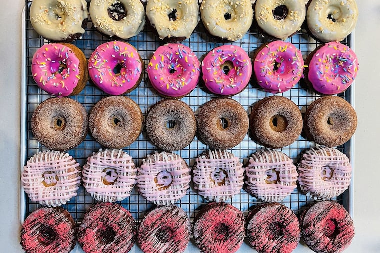 High Fidelity Baker's vegan, gluten-free, baked donuts come in five flavors, available for Friday pickup at its East Passyunk location, as well as at select Philly cafes.