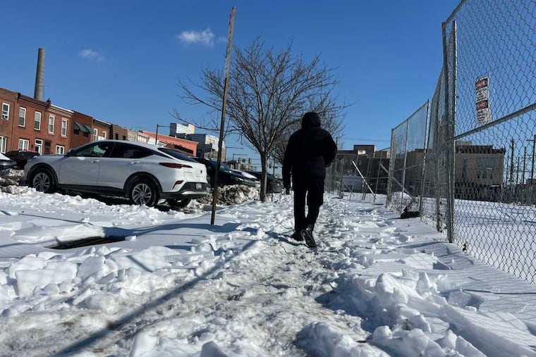The sidewalk next to the former Melrose Diner on Thursday, Jan. 29, 2026.
