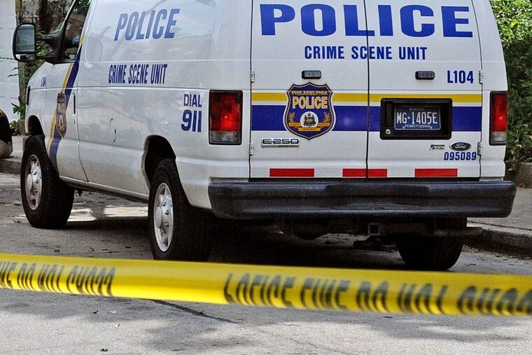 Crime scene investigators in Philadelphia.