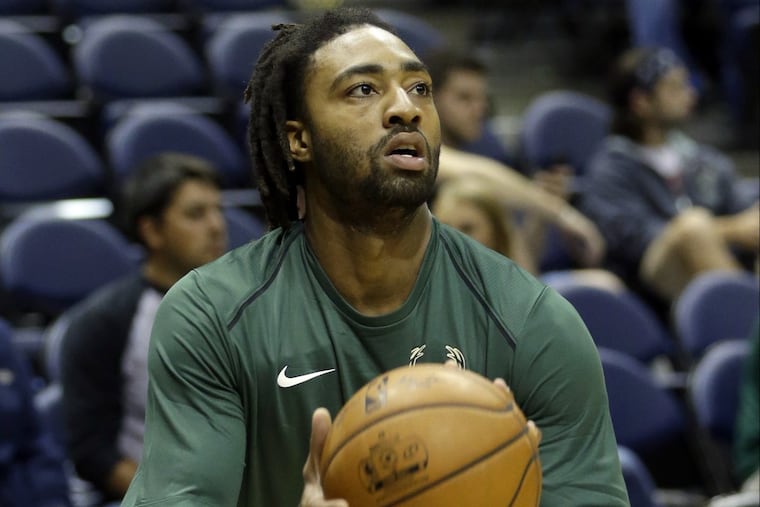 New Sixer James Young shoots before a preseason NBA basketball game against the Indiana Pacers Wednesday, Oct. 4, 2017, in Milwaukee.