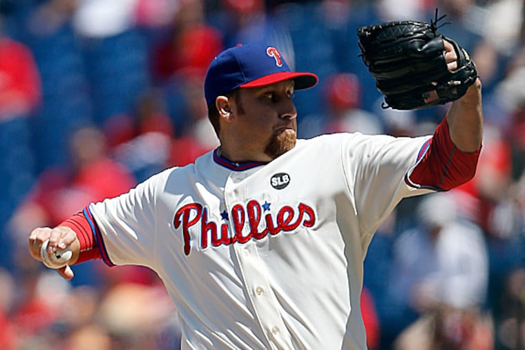 Phillies starting pitcher Aaron Harang. (Yong Kim/Staff Photographer)