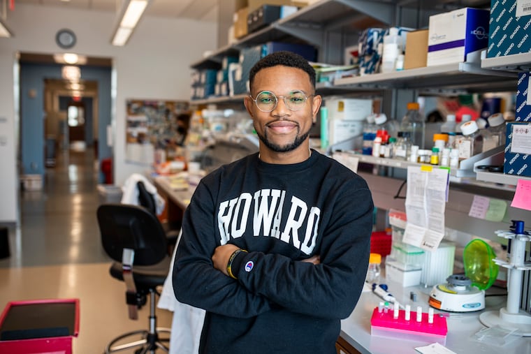 Jonathan Gaither, 20, of Colorado Springs, Col., a rising senior at Howard University, is enrolled in the Penn Access Summer Scholars program. He wants to become a physician scientist and get both a doctorate and medical degree. “My final goals is to specialize in pediatric oncology,” Gaither said.