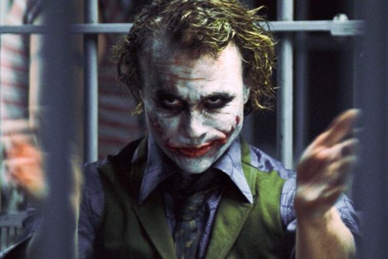 Heath Ledger as The Joker, in '08's top hit, "The Dark Knight."