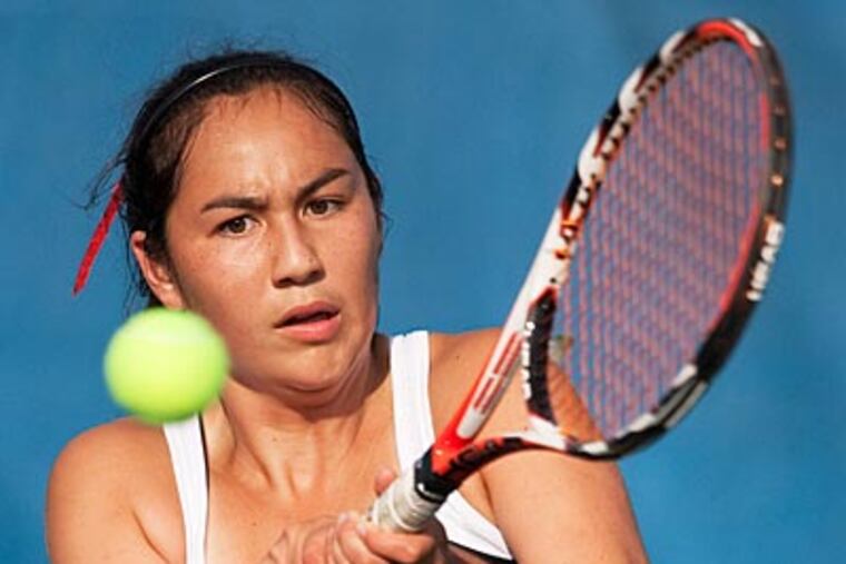Spencer Ng and the Haddonfield girls' tennis team are the top seed at the Tournament of Champions. (Ed Hille / Staff Photographer)