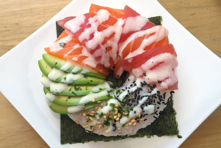 Sushi donut at Kai.