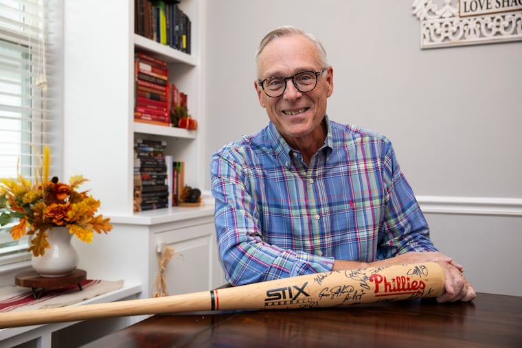 Jack Hibbard at his home on Oct. 28 in Medford. Hibbard served as the Baseball Chapel coordinator for the Phillies from 1990 to 2000.