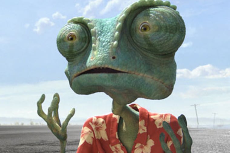 Johnny Depp voices Rango, a Hunter S. Thompson -esque chameleon who arrives in the parched town of Dirt to bring back the water.