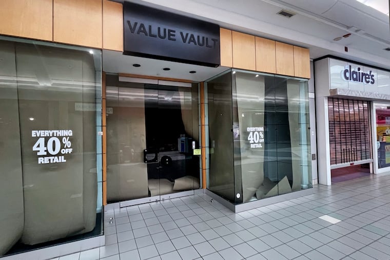 Value Vault in the Moorestown Mall on Feb. 20. The retail store is connected with the dropshipping company BMB Matrix, which also has a warehouse in Pennsauken.