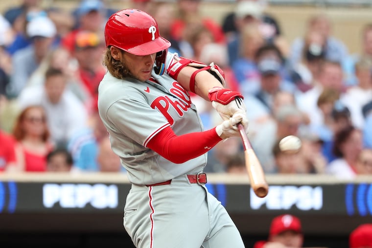 Alec Bohm hit a three-run homer in the sixth inning to draw the Phillies within 5-4 on Sunday.