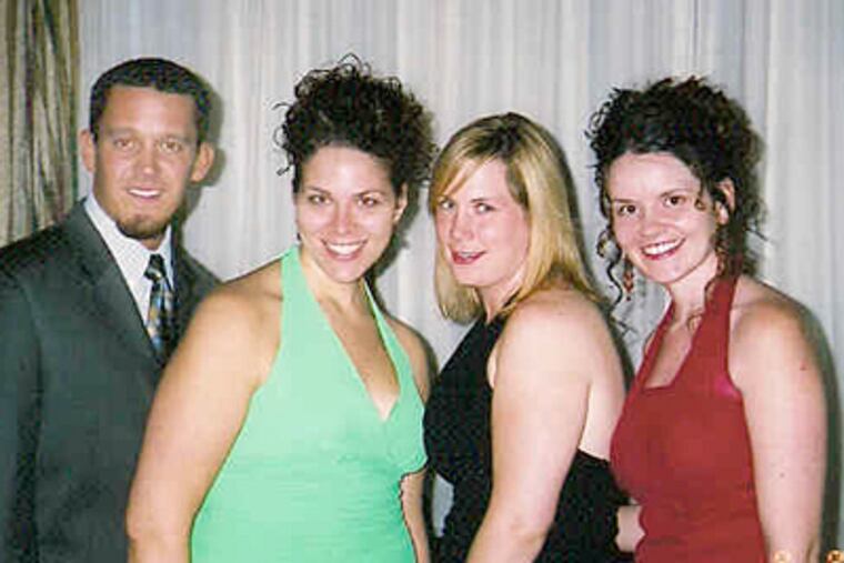 From left, Tim Marren, Jenn Metzger, Melissa Schwartz and Casey Ostaszewski-Edwards. Like the Alexandre Dumas characters, these childhood friends have been through a lot together, and now Casey's cancer diagnosis has them united in the fight of their lives.