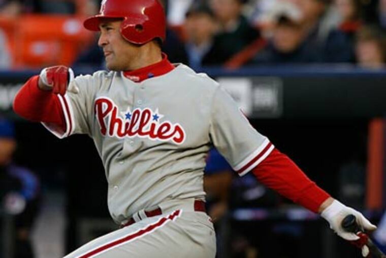 Pat Burrell will officially retire in May as a member of the Phillies. (AP Photo/Kathy Willens)