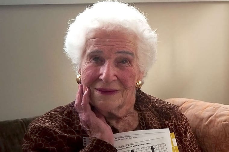 Bernice Gordon, 99, is a puzzle veteran of more than 50 years.