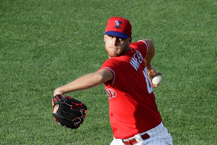 Phillies pitcher Zack Wheeler's wife gave birth to the couple's first child Monday night.