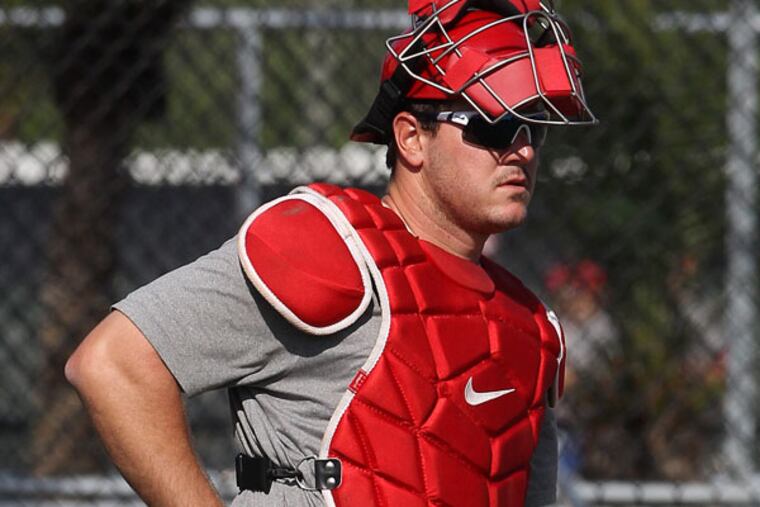 Tommy Joseph setting up to catch during apractice at Robin Roberts stadium March 25. (Michael Bryant/Staff Photographer