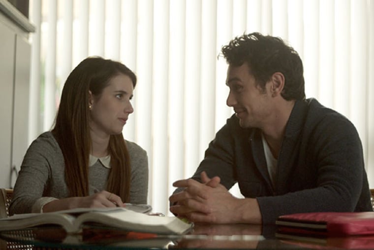 Emma Roberts as April and James Franco as Mr. B in "Palo Alto." (Tribeca Film)