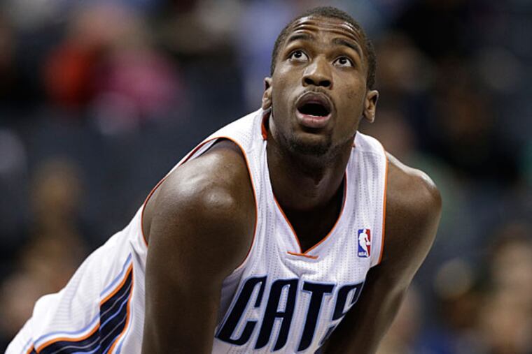 Charlotte Bobcats' Michael Kidd-Gilchrist watches a free throw by the Houston Rockets during the first half of an NBA basketball game in Charlotte, N.C., Monday, Jan. 21, 2013. (Chuck Burton/AP)