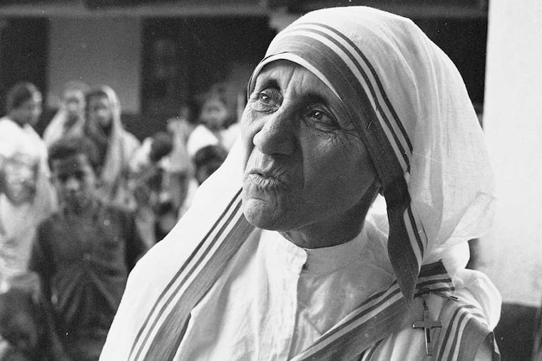Mother Teresa, seen March 30, 1966, the superior-general of the Roman Catholic Missionaries of Charity, runs the Home for the Dying Destitutes in Calcutta, India. Since the home opened in 1952, some 18,000 ill persons have entered, with 8,500 dying. The rest amazingly gained strength and walked out. (AP Photo)