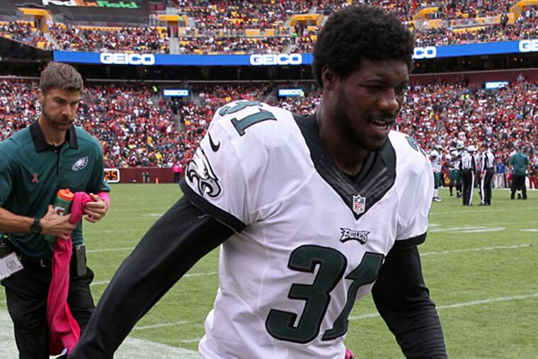 Byron Maxwell tries to run after getting injured.