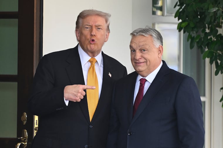 President Donald Trump, left, greets Hungary's Prime Minister Viktor Orban at the White House in November.