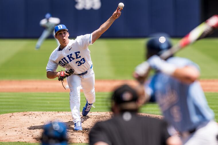 Duke junior lefthander Adam Laskey was an Inquirer all-South Jersey performer at Haddon Heights