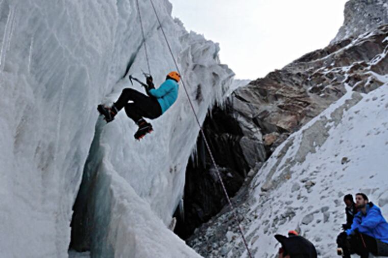 Lauren Fox, 17, of Penn Valley , climbing Huayna Potosi in Bolivia. Courtesy of Lauren Fox