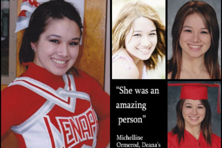 Deanna Ormerod, an 18-year-old senior at Lenape High School, was killed Monday in a car crash. A cheerleader, she played piano, guitar and volunteered to cook for the homeless. (Family snapshots)