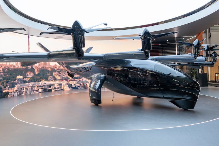 An Archer Aviation eVTOL electric air taxi at the 2025 Paris Air Show.