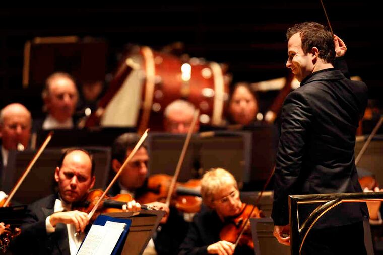 Yannick Nézet-Séguin conducts the Philadelphia Orchestra for the first time since the June announcement that he will be its next music director. Friday night's concert was the first of three this weekend under Nézet-Séguin, who will officially fill his new post in 2012.