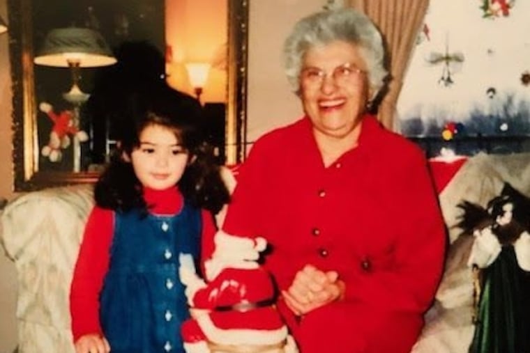 After serving in World War II, Mrs. Nader, here with great-niece Alexandra Macbeth, spent 20 years with the federal Defense Supply Agency in Philadelphia before retiring in 1969.