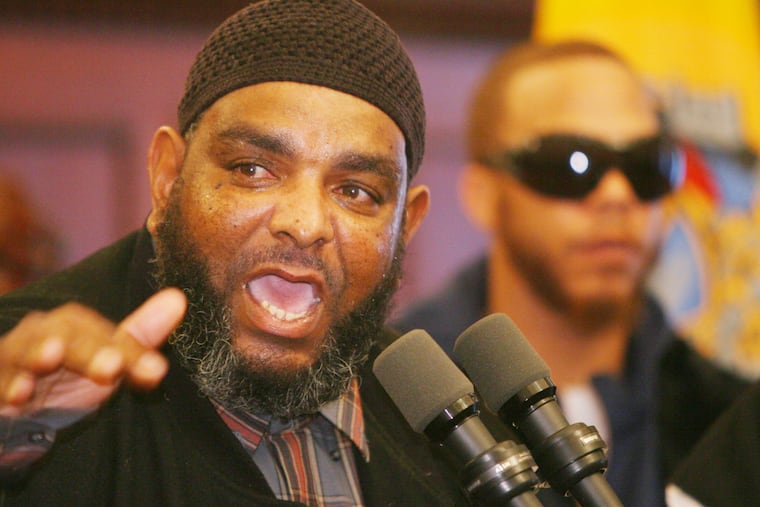 Malik Aziz, seen in a file photograph, announcing in 2017 an anti-violence video to be filmed in Philadelphia by local artists.