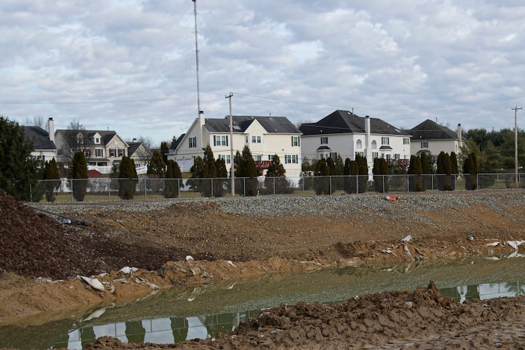 An open land site is shown in East and West Whiteland townships in Chester County in January 2023. The developers were issued a second stop work order, with the township asking them to provide officials with confirmation that there will be sufficient water to operate the facility.