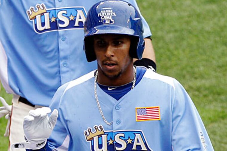 Former Phillies prospect Anthony Gose is hitting .290 with 29 steals at triple A. (AP Photo/Charlie Neibergall)