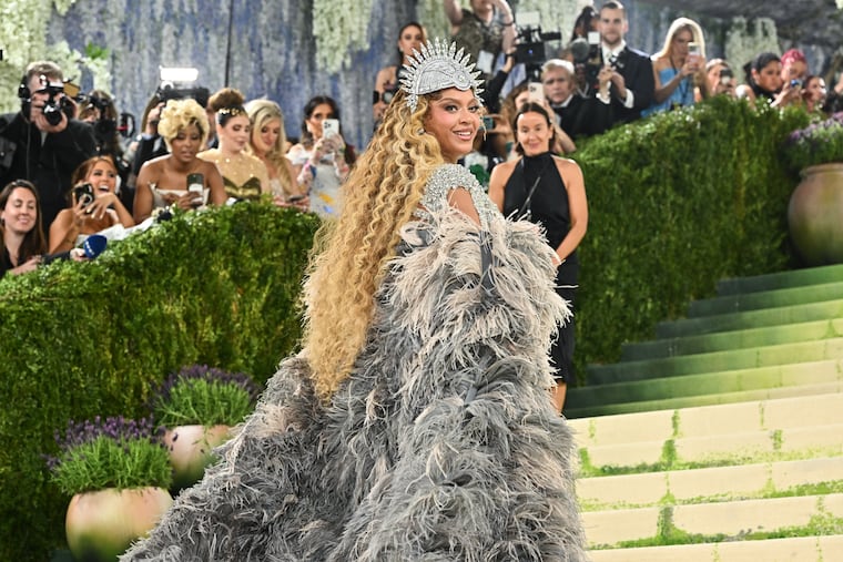 Beyoncé arrives at The Metropolitan Museum of Art's Costume Institute benefit gala celebrating the opening of the "Costume Art" exhibition on Monday, May 4, 2026, in New York.