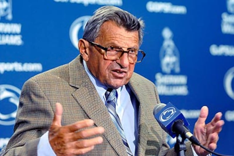 Many are speculating that this may be Joe Paterno's final season at Penn State. (AP Photo/Pat Little)