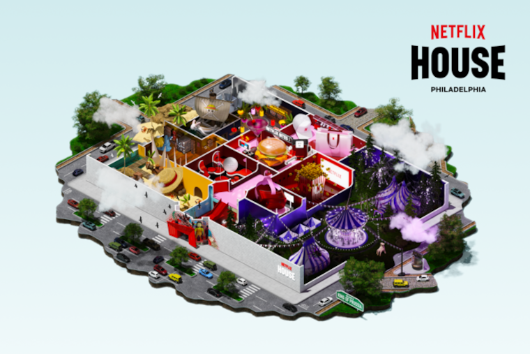 The new Netflix House opens later this year at the King of Prussia Mall.