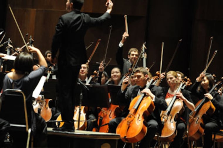 The Curtis Symphony Orchestra performed under the direction of Rossen Milanov in the opening concert of the Mann’s season on Friday, May 11. Photographer credit: Pete Checchia