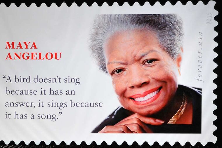 The Maya Angelou commemorative stamp.