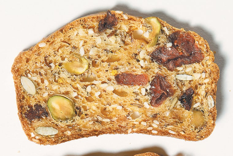 Karma Krisps Cranberry Orange Pistachio Cracker. ( MICHAEL S. WIRTZ / Staff Photographer )