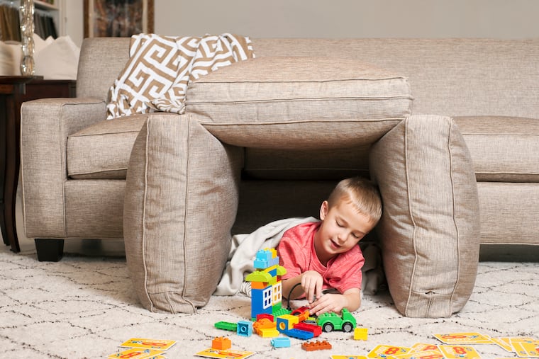 For a lot of homeowners, the coronavirus has changed the furnishings they need and how they use them, but finding the right piece online hasn't been easy. Here, Andrew Groves, son of Studio 882 co-owner Kate Groves, improvises an indoor fort.