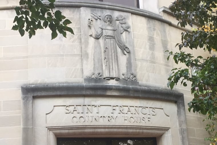 A detail of St. Francis Center for Rehabilitation & Healthcare shows the facility's name, St. Francis County House, before the Archdiocese of Philadelphia sold it to Center Management Group in 2014.