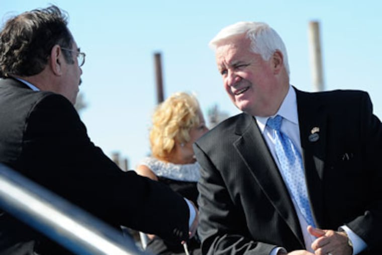 Corbett at the reopening of the old Sunoco plant