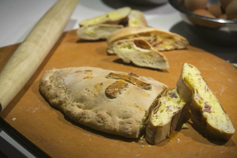 Pizza chiena, a southern Italian classic, is stuffed with all the foods denied during Lent, countless eggs, salami, and various cheeses.