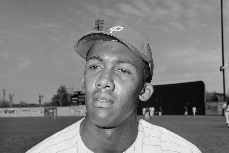 Hall of Fame pitcher Ferguson Jenkins is pictured at spring training camp with the Phillies in 1963.