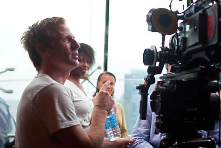 Director Spike Jonze on the set of "Her," which he also wrote. "I was more interested in . . . questions about what is consciousness, and what is love," he says of the title character, a computer operating system.