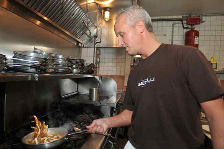 Clark Gilbert in his new bistro, Gemelli.